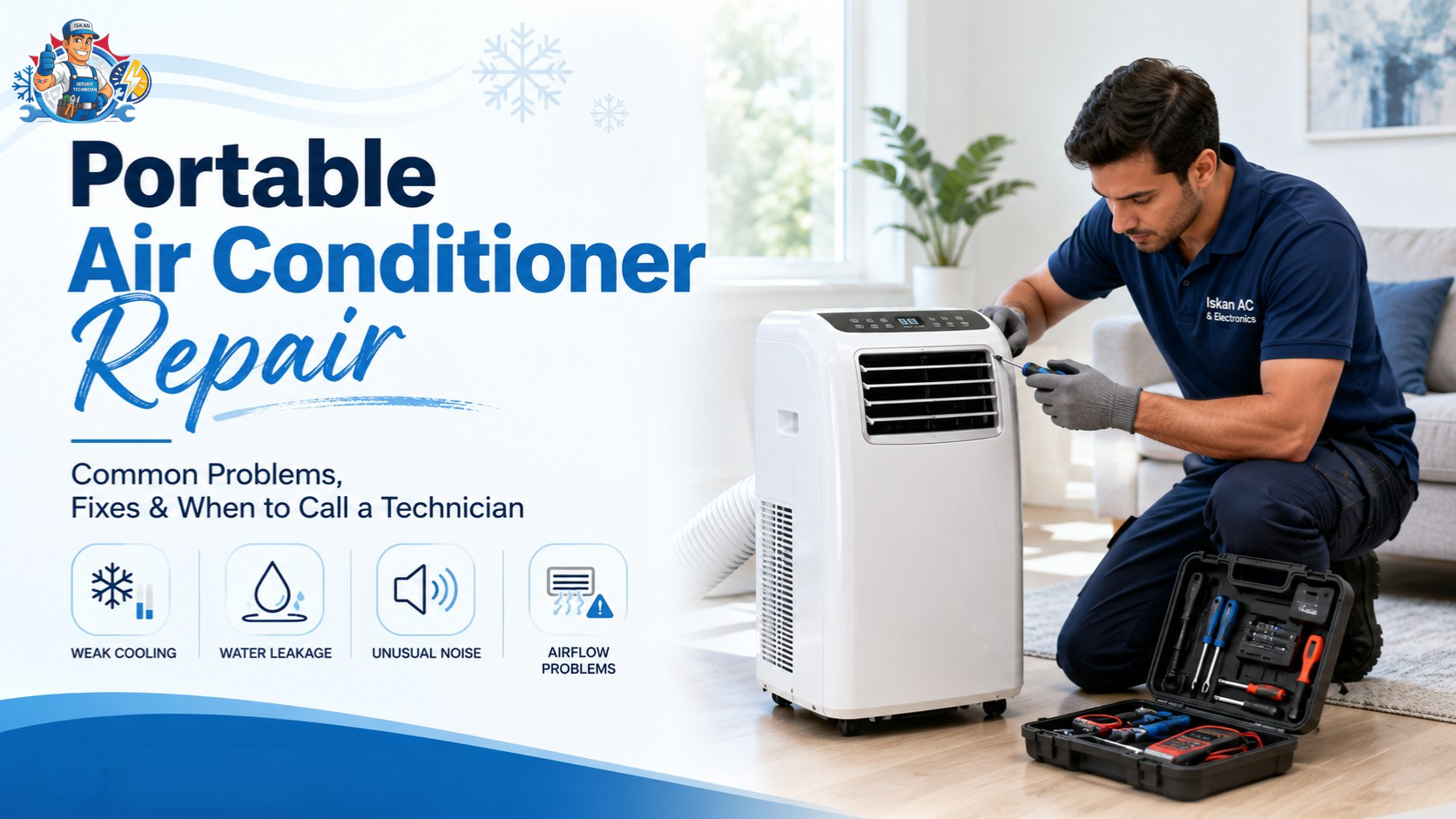 Portable Air Conditioner Repair service by professional AC technician in Riyadh