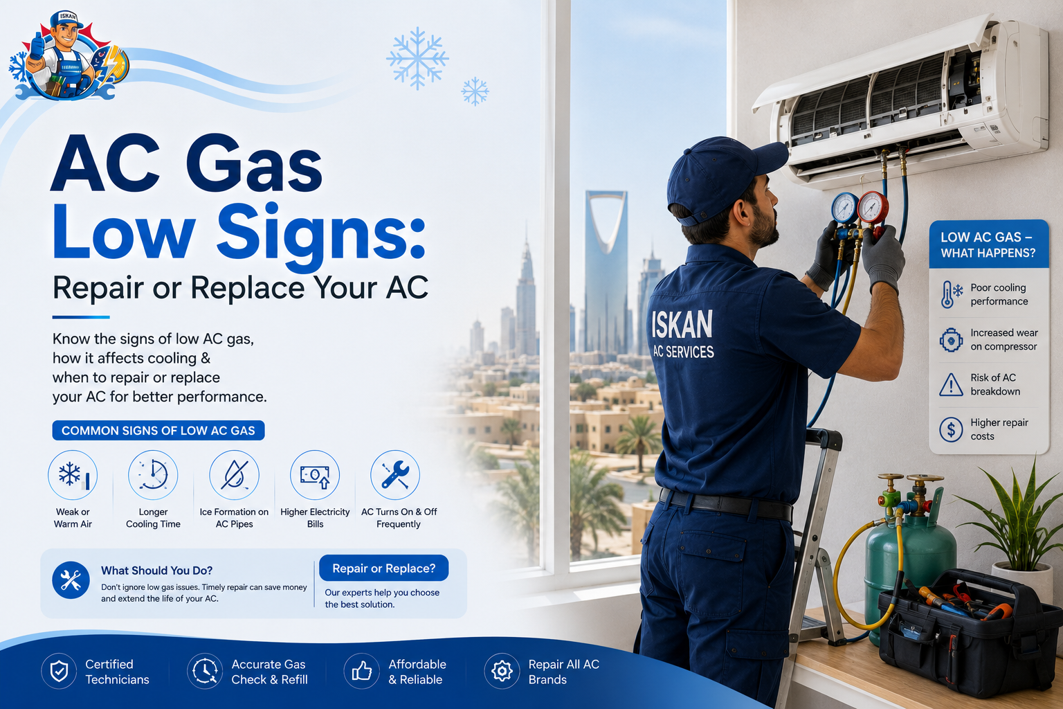 The exterior storefront and signage of a local appliance maintenance center, representing an AC repair shop near Riyadh | Trusted AC Repair