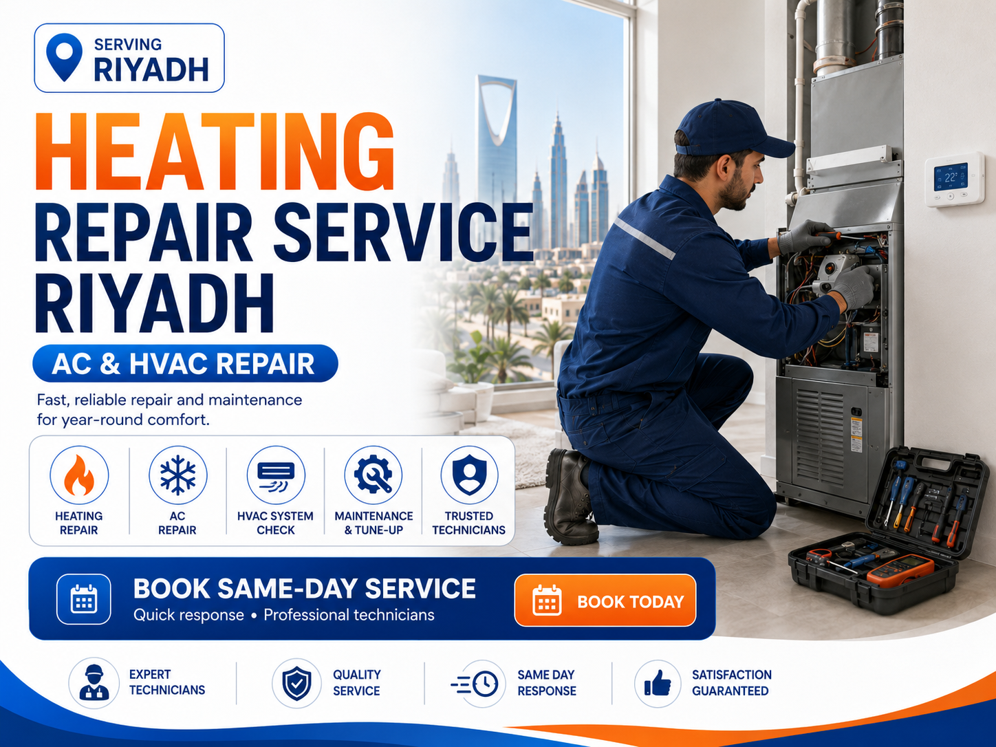 Heating Repair Service Riyadh | AC & HVAC Repair