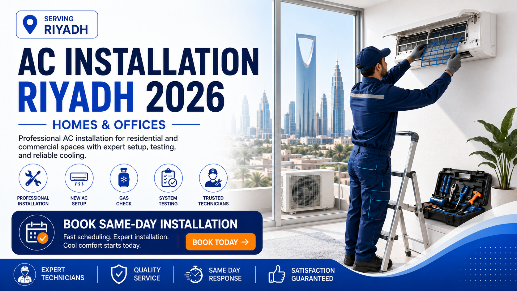 AC Installation Riyadh 2026 | Homes & Offices